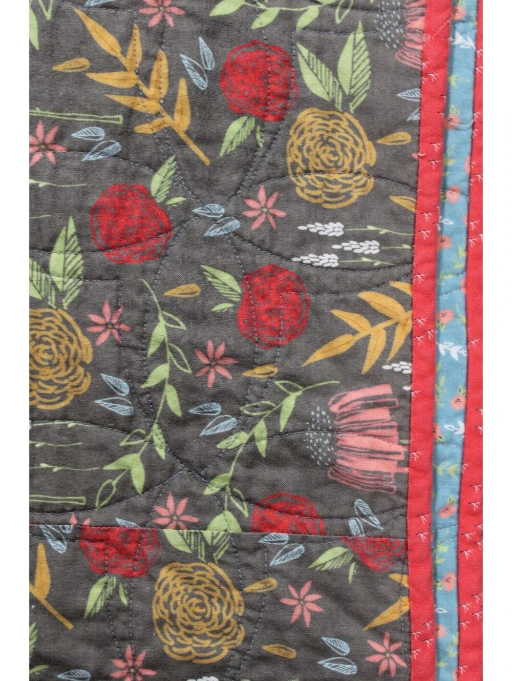 Vtg Handmade Pieced Quilt Classic Mini Churn Dash Fall Theme Queen 68x78